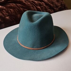 Brixton Green Fedora with Brown Band